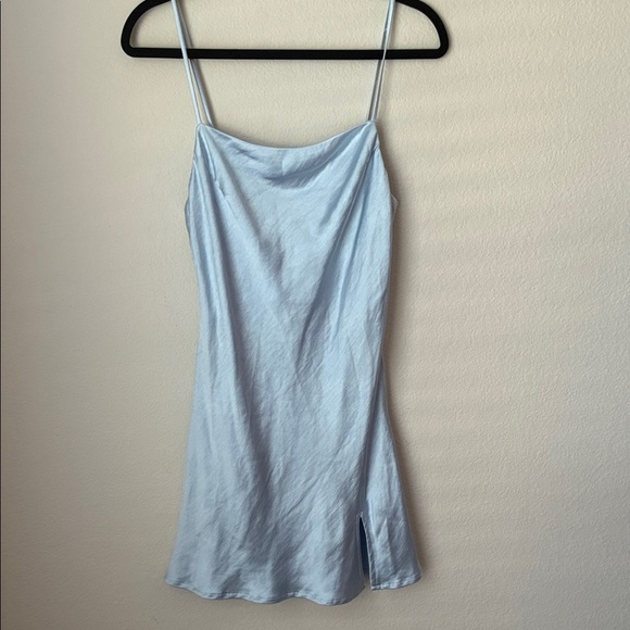 Elegant Light Blue Slip Dress - Picture 1 of 5